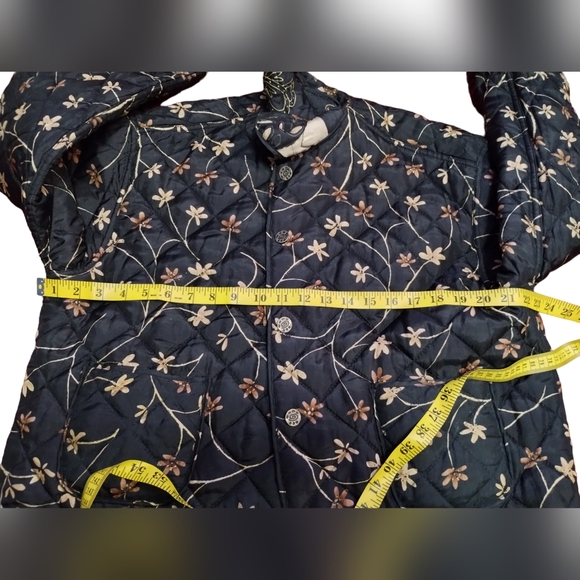 Silk Reversible Flower Print Patchwork Jacket Women's Size Medium - Picture 10 of 13
